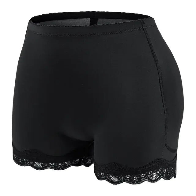 Padded Butt Lifting Shorts with Lace Waistband